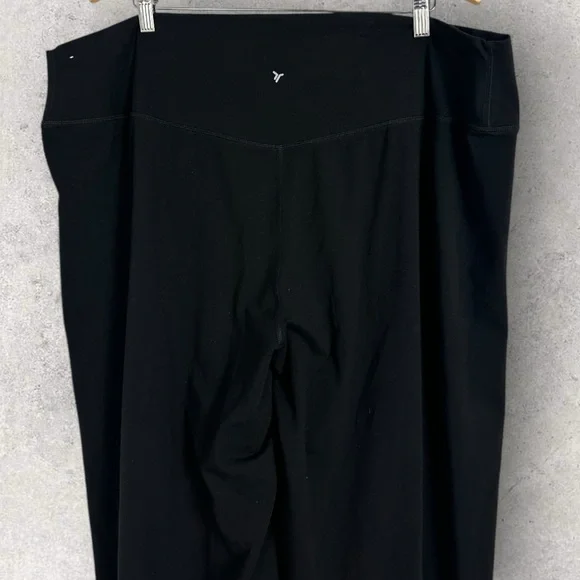 Old Navy Extra High Rise Wide Leg Go Dry Black Leggings Womens Size 3X Pants - Picture 8 of 14